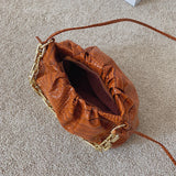 Vintage Women Dumplings Messenger Bag Chain Cloud Female Crossbody Shoulder Bag