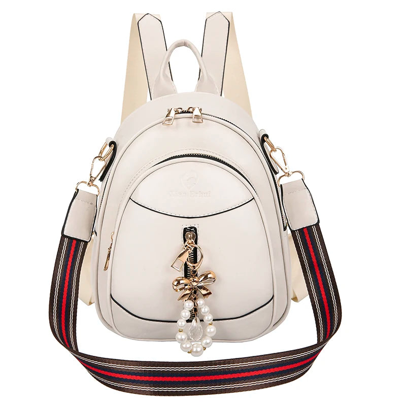 Retro Women's Small Backpack Multifunctional Large Capacity Shoulder Bag