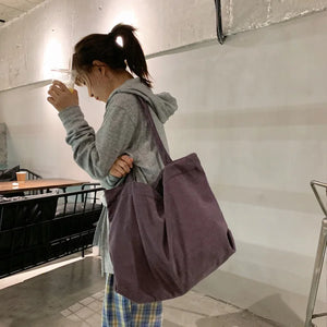 Retro Corduroy One Shoulder Women's Bag