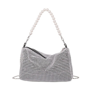 Beaded Crystal Diamonds Evening Clutch Bag