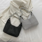 Beaded Crystal Diamonds Evening Clutch Bag