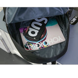 Flamingo Print Canvas School Backpack for Girls