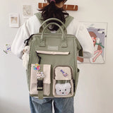 Teenagers Girls Ring Bag Travel Bags Laptop Backpack Women Notebook