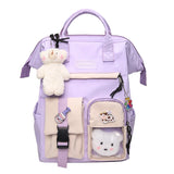 Teenagers Girls Ring Bag Travel Bags Laptop Backpack Women Notebook