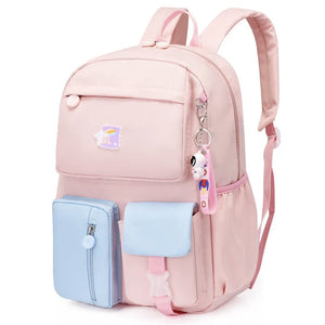 Teenage Girls School Bag Set Grades 1-6 Backpack