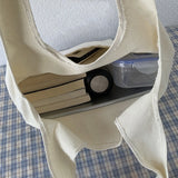 Beige Reusable Harajuku Tote Bag Large Capacity