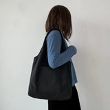 Beige Reusable Harajuku Tote Bag Large Capacity