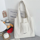 Pattern Printing Beige Tote Bag