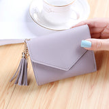 Short Tassel Wallet Women Purse Female Mini Wallets Students Lovely Purse Female