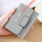 Short Women Wallets Girl's PU Leather Female Wallets Kpop Style Purse