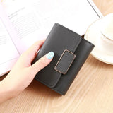 Short Women Wallets Girl's PU Leather Female Wallets Kpop Style Purse