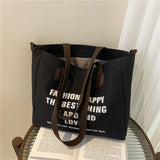 Canvas Tote Bag Women Shopper Shoulder Bag Large Capacity Crossbody Handbag