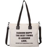 Canvas Tote Bag Women Shopper Shoulder Bag Large Capacity Crossbody Handbag