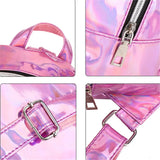 Silver Pink Laser Backpack Small Size for Teenage Girls