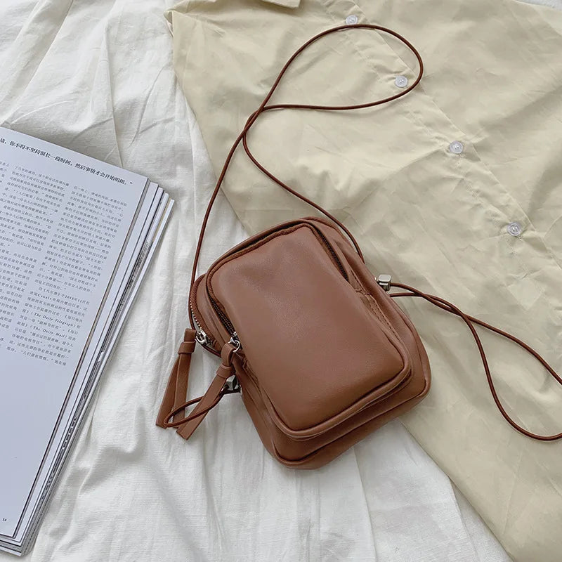 Soft Cloud Mobile Phone Bag Shoulder Handbag Retro Purse