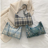 Check Women's Shoulder Bag PU Leather Handbags