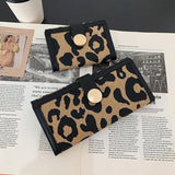 Leopard Print Buckle Clutch Bag for Women