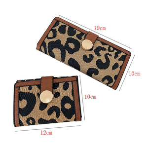 Leopard Print Buckle Clutch Bag for Women