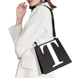 Initial Letter Pattern Print Commuter Bag Shoulder Bag Evening Bag Handbag
