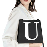 Initial Letter Pattern Print Commuter Bag Shoulder Bag Evening Bag Handbag