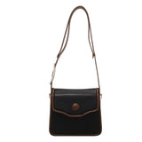 Vintage Leather Crossbody Bag for Women Lock Shoulder Handbag