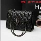 Female Shoulder Bag Chain Messenger Bag Student Leather Handbag