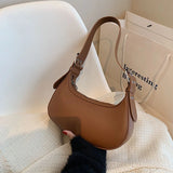 Small Armpit Shoulder Bag Solid Retro Women Hobos Handbag