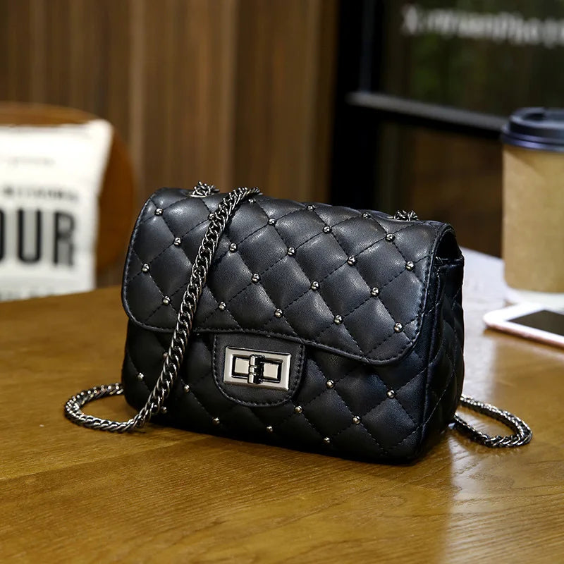 Diamond Chain Mini Crossbody Bag European American Style