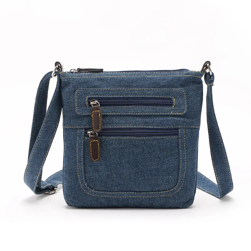 Denim Tote Shoulder Bag Ladies Big Purses Crossbody Women Messenger Bag