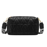 Lingge Embroidery Women Messenger Bag Camera Crossbody