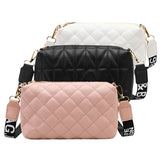 Women's Small Messenger Bag with Lingge Embroidery