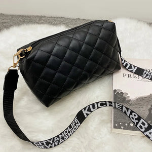 Lingge Embroidery Women Messenger Bag Camera Crossbody