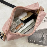 Lingge Embroidery Women Messenger Bag Camera Crossbody