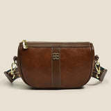 Women's Leather Shoulder Bag Wide Strap Crossbody Phone Purse