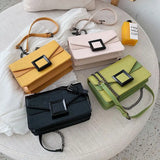 Stone Pattern PU Leather Crossbody Bag Chain Handbag for Women