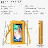 Small Women Bag Female Transparent Phone Bag Women Top Phone Pocket Yellow