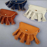 Small Women Messenger Bags Pu Leather Women Shoulder Bag Tassel Solid Clutches