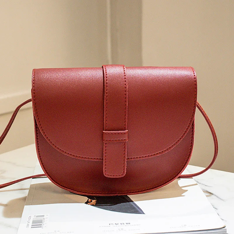 Small Women Purse Shoulder Bag PU Leather Solid Yellow Crossbody Bolsas