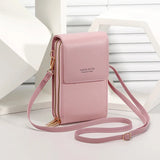 Women's Soft Leather Touch Screen Cell Phone Crossbody Bag