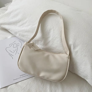 Soft PU Leather Women's Bag Solid Armpit Underarm Shoulder Bags