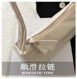 Soft PU Leather Women's Bag Solid Armpit Underarm Shoulder Bags