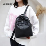 Women's Casual Travel Backpack Large Capacity School Bag Soft PU Leather