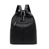 Women's Casual Travel Backpack Large Capacity School Bag Soft PU Leather