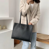 Solid Shoulder Bag Women Hand Bag Ladies PU Leather Women's Office Big Tote