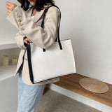 Solid Shoulder Bag Women Hand Bag Ladies PU Leather Women's Office Big Tote