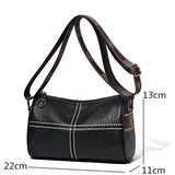Soft Leather Women's Handbag Wide Strap Shoulder Bag Crossbody Tote