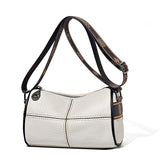 Soft Leather Women's Handbag Wide Strap Shoulder Bag Crossbody Tote