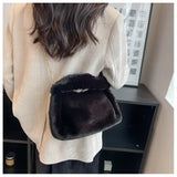 Faux Fur Tote Bag Winter Plush Shoulder Crossbody Bags
