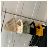 Faux Fur Tote Bag Winter Plush Shoulder Crossbody Bags