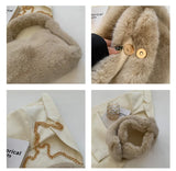 Faux Fur Tote Bag Winter Plush Shoulder Crossbody Bags